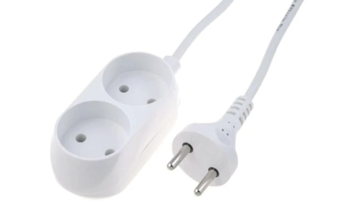 Przedłużacz 2-gniazda b/u 10A 5m /OMY 2x1/ biały PS-260
