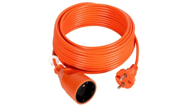 Przedłużacz ogrodowy 1-gniazdo b/u 10A 50m /OMY 2x1/ pomarańczowy PS-160