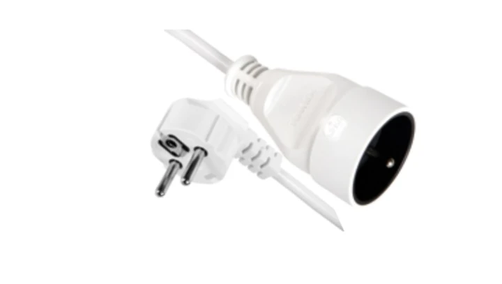 Przedłużacz 1-gniazdo z/u 10A zalewane 5m /OMY 3x1/ biały PS-170