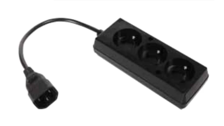Przedłużacz do UPS 3-gniazda z/u 10A /H05VV-F 3x1 0,3m/ z wtykiem IEC C14 PS-PCU 370