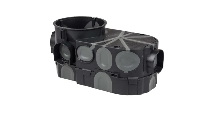 Puszka podtynkowa szeregowa do elektroniki z membranami przebiciowymi śr. 60mm wiatroszczelna E550 83112007