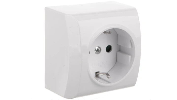BIS Gniazdo pojedyncze z/u Schuko z przesłonami białe GN-1BSP/00