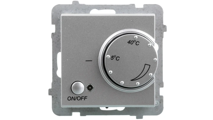 SONATA Regulator temperatury /czujnik napowietrzny/ srebny mat RTP-1RN/m/38