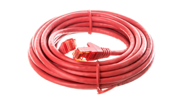 Kabel krosowy patchcord U/UTP kat.6 CCA czerwony 5m 68421