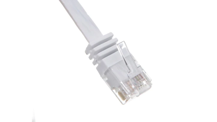 Kabel krosowy płaski patchcord U/UTP kat.5e biały 2m 93359