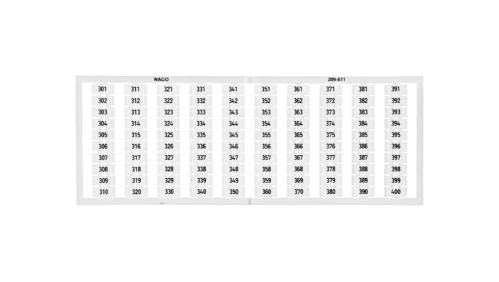 Ramka z oznacznikami 1x 301-400 209-611 /5szt./