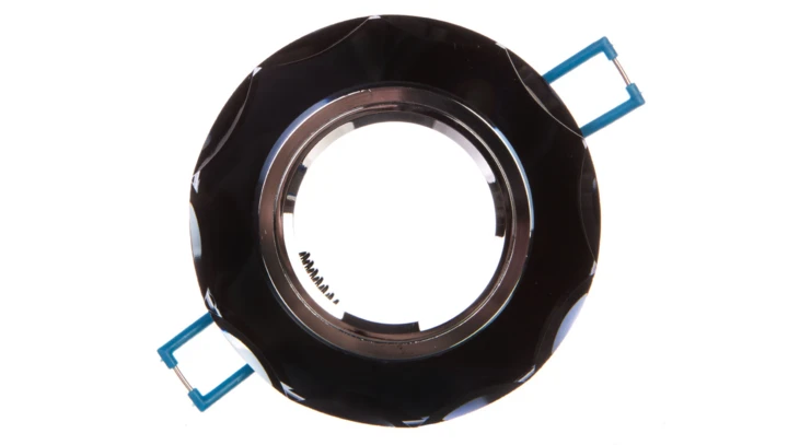 Sufitowa oprawa punktowa BRILLANTE, szkło, CZARNY kryształ, okrągła