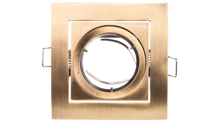 Sufitowa oprawa punktowa VILA uchylna, IP20, kwadrat, patyna