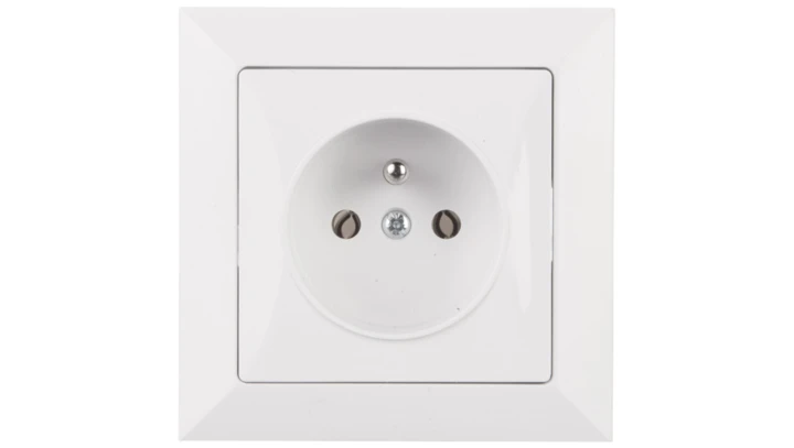 OPAL Gniazdo pojedyncze z/u białe GPt-16 Op