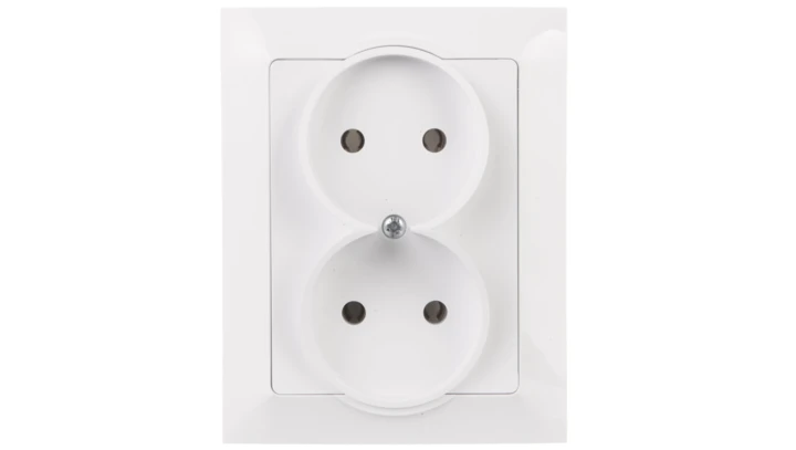 PREMIUM Gniazdo podwójne b/u białe GPt-5 Pr