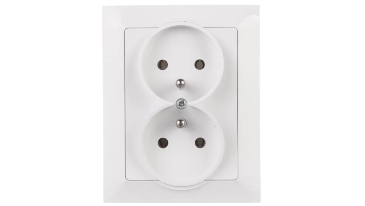 PREMIUM Gniazdo podwójne z/u białe GPt-6 Pr