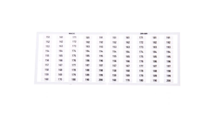 Ramka z oznacznikami 2x 151-200 209-609 /5szt./