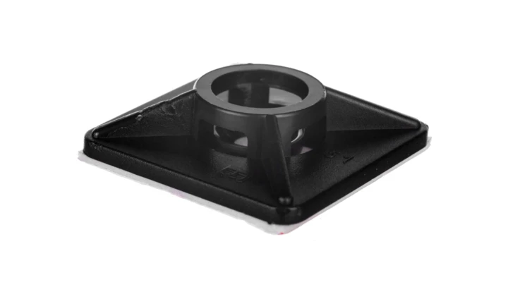 Podstawa przylepna 3,6mm 28x28mm klej czarna BMN0902E /100szt./