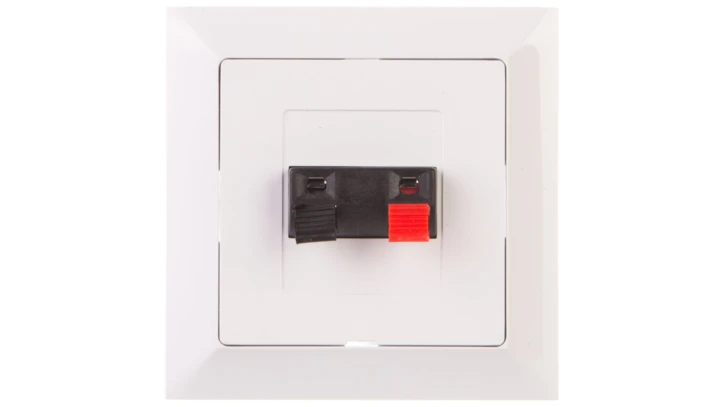 PREMIUM Gniazdo głośnikowe pojedyncze białe GG1 - Pr