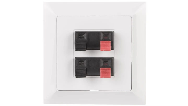 PREMIUM Gniazdo głośnikowe podwójne białe GG2 - Pr