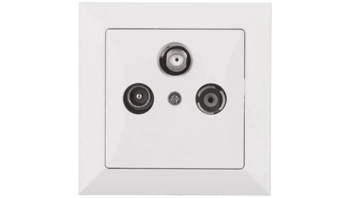 OPAL Gniazdo antenowe RTV/SAT białe GAPS-Op