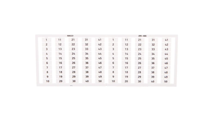 Ramka z oznacznikami 2x 1-50 209-666 /5szt./