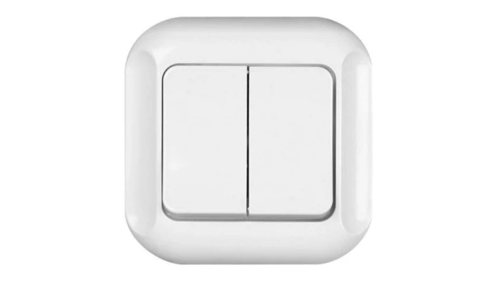 TOPAZ-BIS Łącznik podwójny z podświetleniem biały WP-3Tb/S