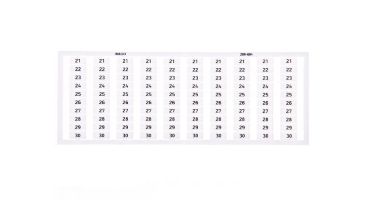 Ramka z oznacznikami 10x 21-30 209-604 /5szt./