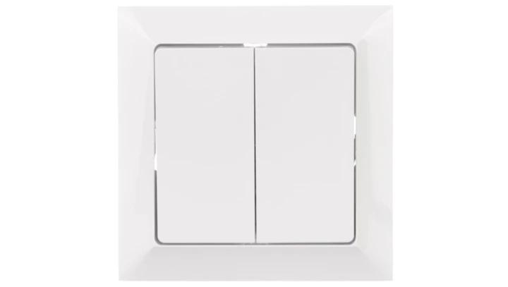 PREMIUM Łącznik schodowy podwójny biały WP-5/2 Pr