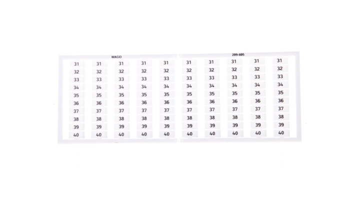 Ramka z oznacznikami 10x 31-40 209-605 /5szt./