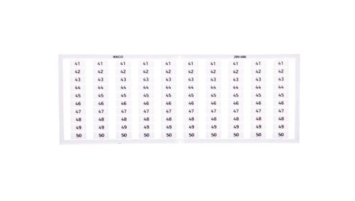 Ramka z oznacznikami 10x 41-50 209-606 /5szt./