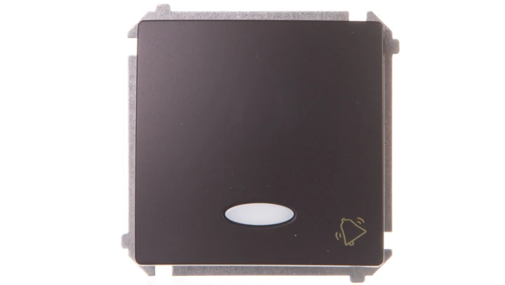 Simon Basic Przycisk dzwonek z podświetleniem 10AX 250V grafit matowy BMD1L.01/28