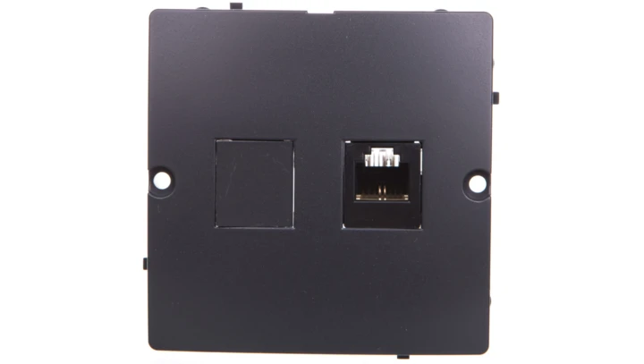 Simon Basic Gniazdo telefoniczne pojedyncze RJ11 grafit matowy BMTF1.02/28