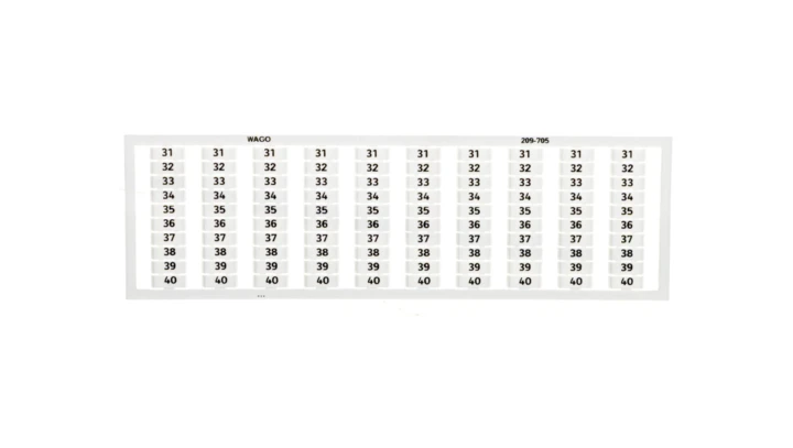 Ramka z oznacznikami 10x 31-40 209-705 /5szt./