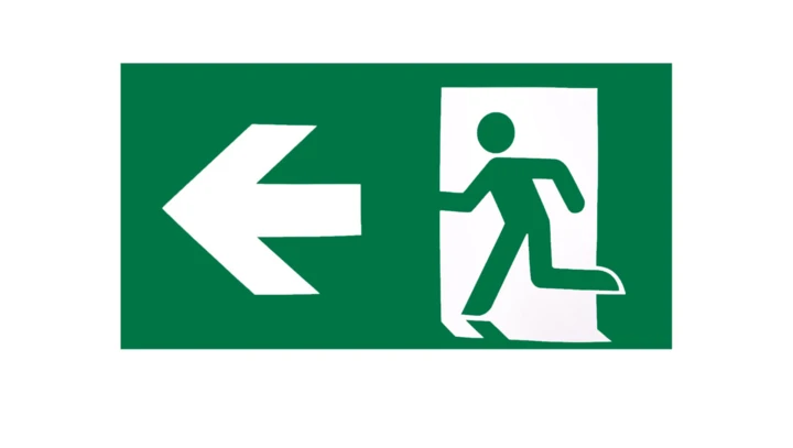 Piktogram PV24 w lewo 200x400 ISO7010 bez loga