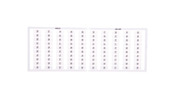 Ramka z oznacznikami 2x 151-200 209-509 /5szt./