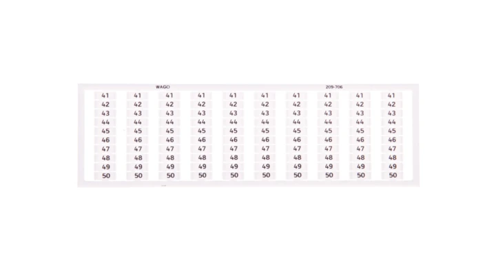Ramka z oznacznikami 10x 41-50 209-706 /5szt./