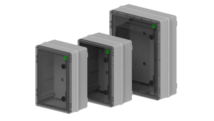 INDUSTRIAL Szafka rozdzielcza hermetyczna SR1 252x352x142mm 400V IP65 transparentna 2753-01