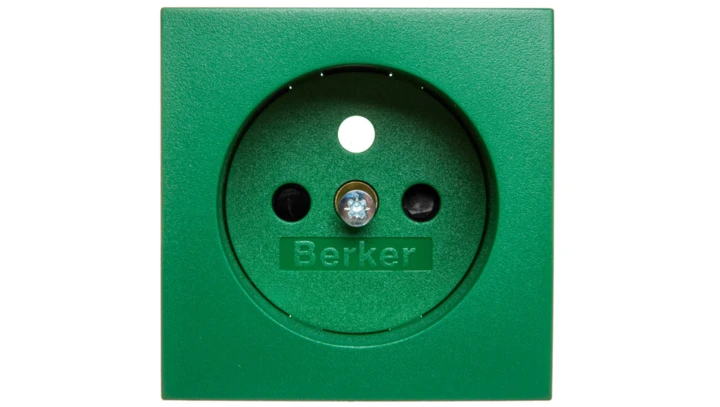 B.3/B.7 Płytka czołowa gniazda z/u z przesłonami zielony 3965760063