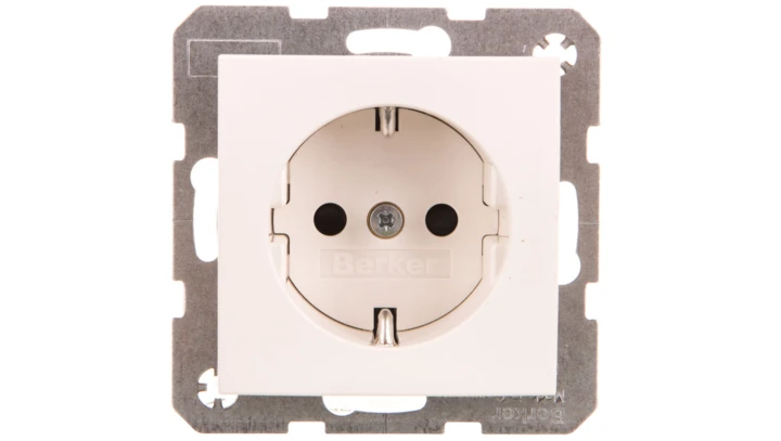 S.1/B.1/B.3/B.7 Glas Gniazdo pojedyncze SCHUKO śnieżnobiałe 47231909