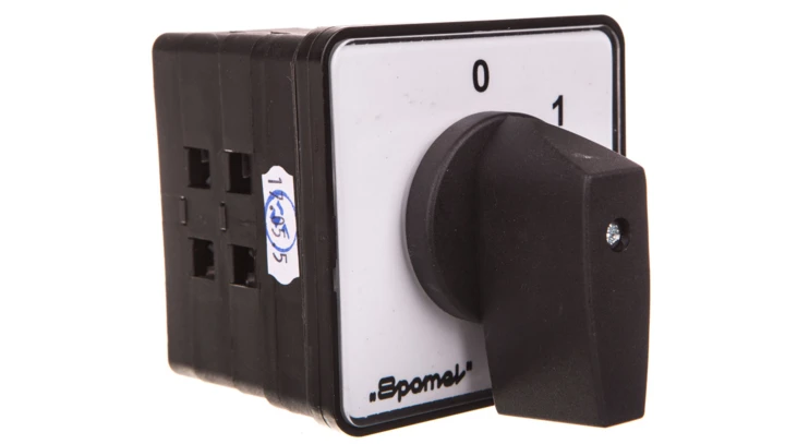 Łącznik krzywkowy 0-1 4P 100A do pulpitu IP65 pokrętło czarne bez ryglowania SK100-2.8210P03