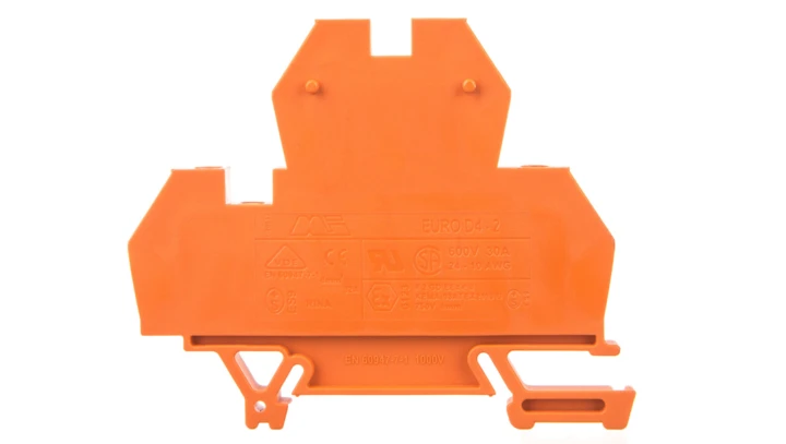 Złączka piętrowa 4-przewodowa 4mm2 pomarańczowa EURO 43550OR /50szt./