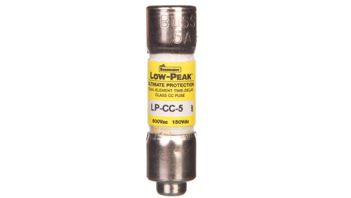 Wkładka bezpiecznikowa cylindryczna 10x38mm 5A 600V AC/150V DC, zwłoczna, klasa CC LP-CC-5