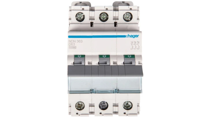 Wyłącznik nadprądowy 3P D 63A 10kA AC NDN363