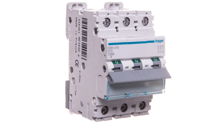 Wyłącznik nadprądowy 3P B 16A 10kA AC NBN316