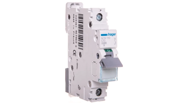 Wyłącznik nadprądowy 1P C 10A 10kA AC NCN110