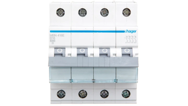 Wyłącznik nadprądowy 4P B 16A 6kA AC MBN416E