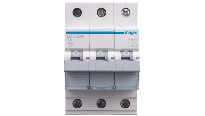 Wyłącznik nadprądowy 3P C 6A 6kA AC MCN306E