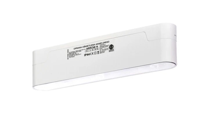 Oprawa awaryjna ARROW N LED 3x1W (opt. otwarta) 1h jednozadaniowa AT biała ARNO/3x1W/E/1/SE/AT/WH