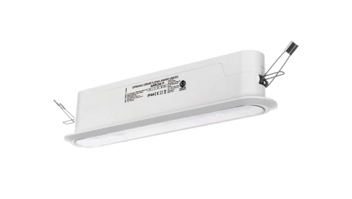 Oprawa awaryjna ARROW P LED 3W 1h jednozadaniowa AT biała ARPS/3W/E/1/SE/AT/WT