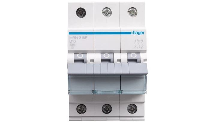 Wyłącznik nadprądowy 3P B 16A 6kA AC MBN316E