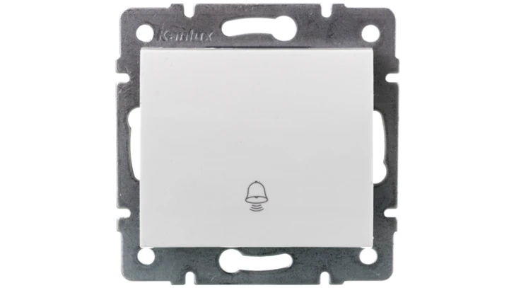 LOGI Łącznik zwierny dzwonek śrubowy biały 10AX 250V 021030102 25071