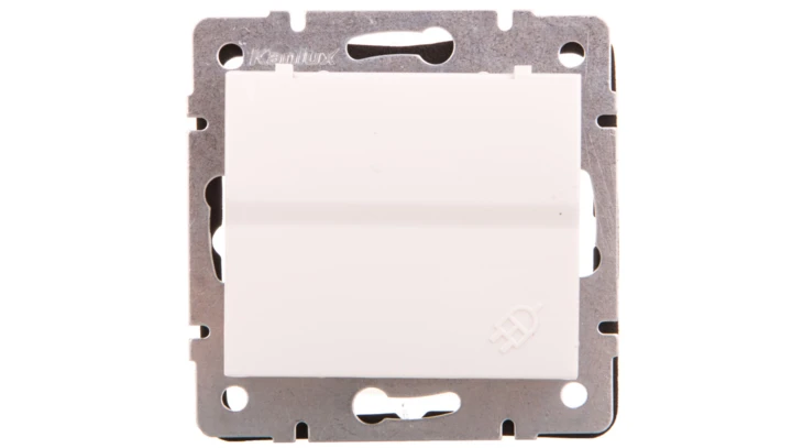 LOGI Gniazdo hermetyczne z klapką 2P+Z IP44 Schuko śrubowe 16A 250V Biały 25086