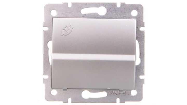 LOGI Gniazdo hermetyczne z klapką 2P+Z IP44 Schuko śrubowe 16A 250V Srebrny 25205