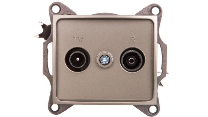 DOMO Gniazdo RTV przelotowe szampańskie 011320050 25040